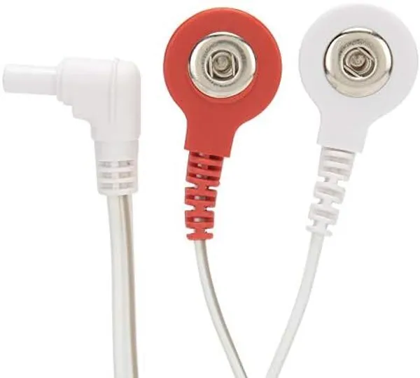 AGAM_2.35mm_Shielded_To_Snap_3.5mm_Replacement_Electrode_Wires_Standard_Tens_Wire_Electrotherapy_Device_(Connection_Cable_for_Tens_EMS_Massage_Units_-_Pack_of_2)