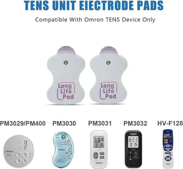 AGAM_8_Pcs_Compatible_with_Omron_TENS_Unit_Tens_Unit_Electrotherapy_Device_(Tens_Unit_Replacement_Electrodes_Pads)