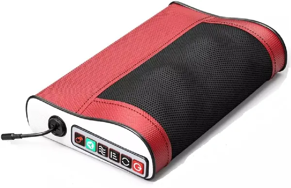 AGAM_Electric_Shiatsu_Infrared_Heating_Massage_Pillow_with_3_Modes|_Deep_Tissue_Massager_for_Cervical_Shoulder,_Neck_and_Back_Pain_Relief_Massager_(Red)