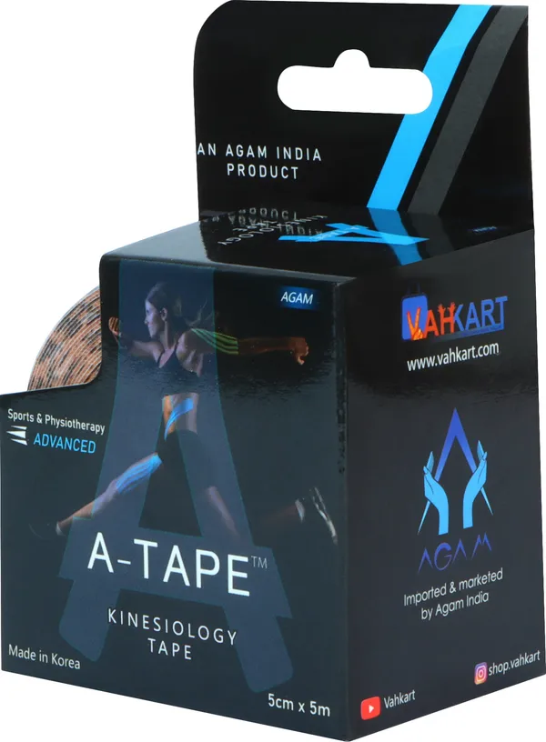 Agam_A-Tape_Waterproof_Kinesiology_Athletic_Sports_Tape_|5_m_X_5(Extra_Sticky)Tattoo_Pattern_Kinesiology_Tape_(Multicolor)