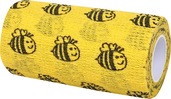 A-TAPE_Self_Adhesive_Cohesive_Bandage_(10cm*4.5m|Pack_of_2,_Honey_Bee)_Crepe_Bandage