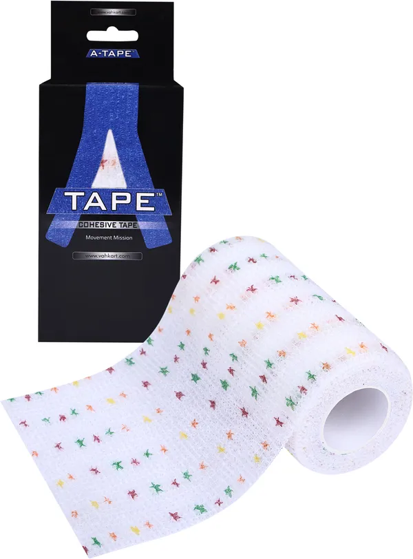 A-TAPE_Self_Adhesive_Cohesive_Bandage_(10cm*4.5m|Pack_of_2,_Multistars)_Crepe_Bandage