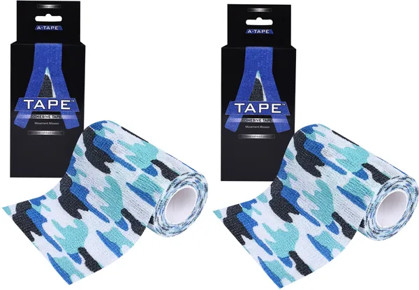A-TAPE_Self_Adhesive_Cohesive_Bandage_(10cm*4.5m|Pack_of_2,_Ocean_Camo)_Crepe_Bandage