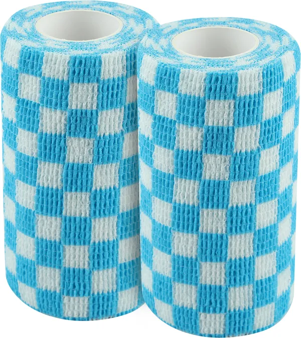A-TAPE_Cohesive_Crepe_Bandage_for_Humans_&_Pets_Blue_check_(10_cm*4.5_mtr)_Pack_Of_2_Crepe_Bandage