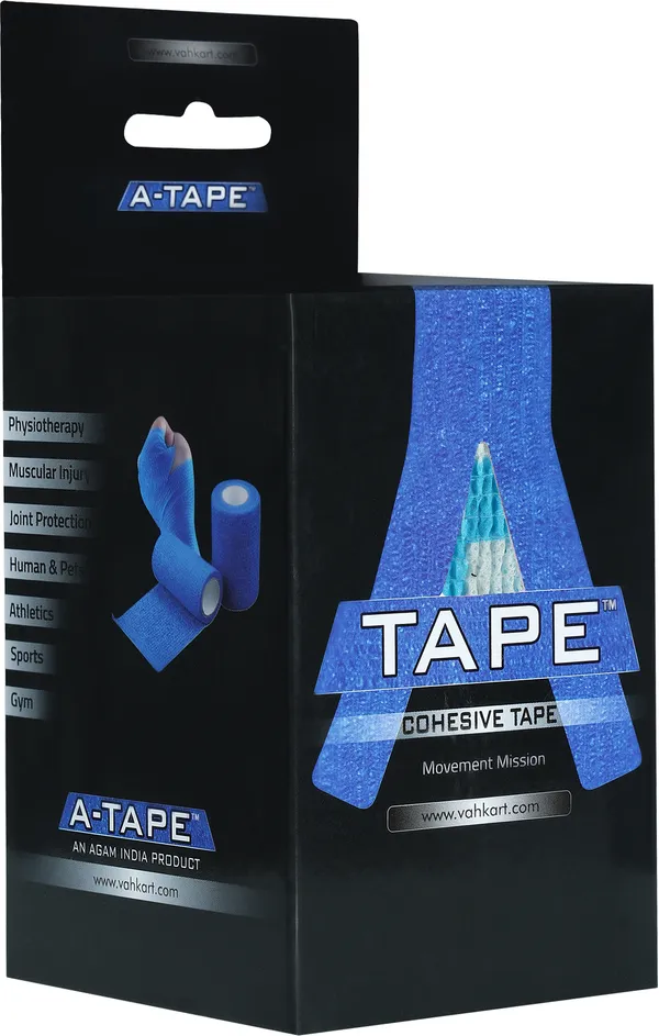 A-TAPE_Cohesive_Crepe_Bandage_for_Humans_&_Pets_Blue_check_(10_cm*4.5_mtr)_Pack_Of_2_Crepe_Bandage