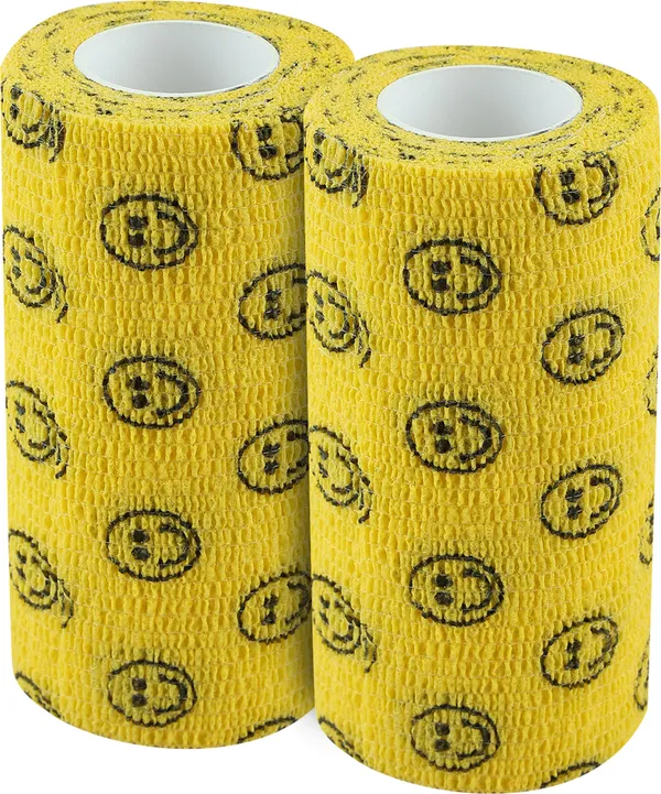 A-TAPE_Cohesive_Crepe_Bandage_for_Humans_&_Pets_Smiley_(10_cm*4.5_mtr)_Pack_Of_2_Crepe_Bandage