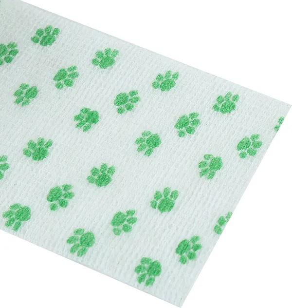 A-TAPE_Cohesive_Crepe_Bandage_for_Humans_&_Pets_White_Green_Paw_(10cm*4.5_mtr)Pack_Of_2_Crepe_Bandage
