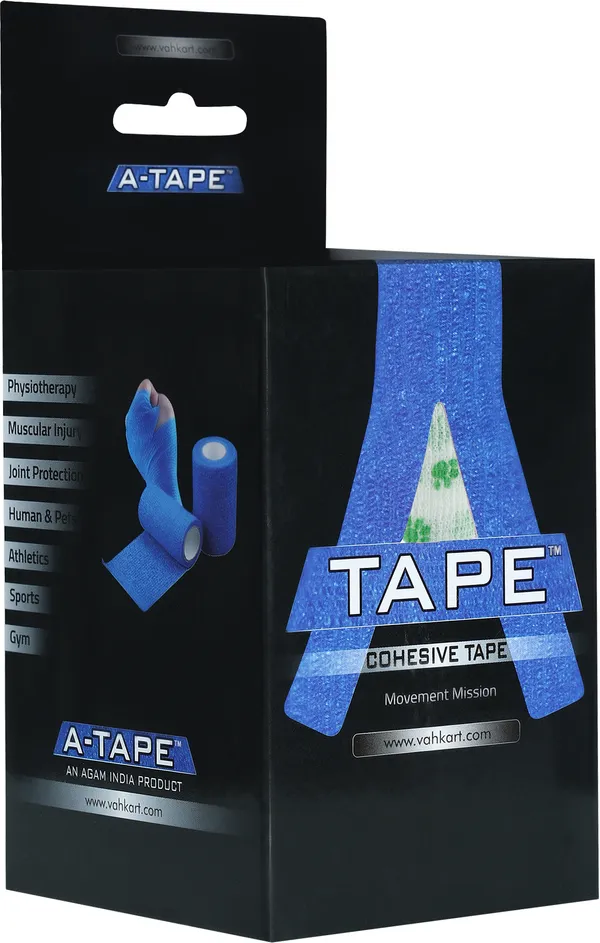 A-TAPE_Cohesive_Crepe_Bandage_for_Humans_&_Pets_White_Green_Paw_(10cm*4.5_mtr)Pack_Of_2_Crepe_Bandage