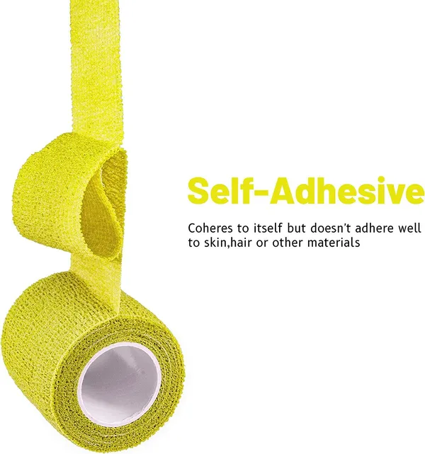A-TAPE_Cohesive_Crepe_Bandage_Yellow_(Pack_of_2)_Elastic_Self_Adhesive(10_cm_X_4.5_mtr)_Crepe_Bandage_(10_cm)