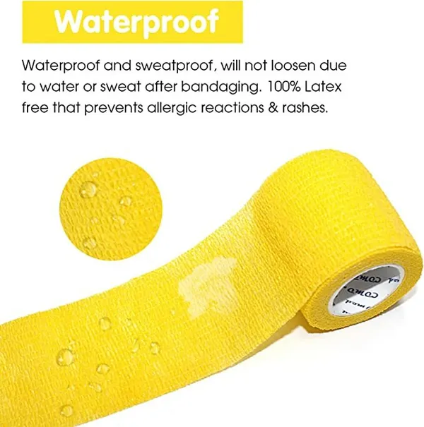 A-TAPE_Cohesive_Crepe_Bandage_Yellow_(Pack_of_2)_Elastic_Self_Adhesive(10_cm_X_4.5_mtr)_Crepe_Bandage_(10_cm)