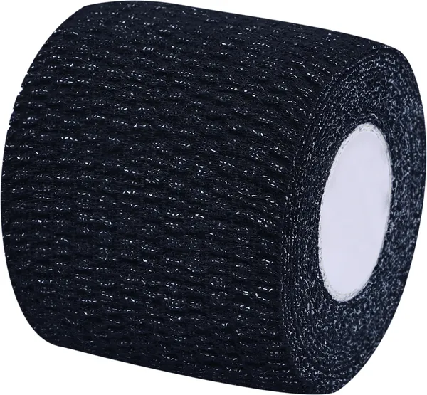 A-TAPE_Cotton_Light_Adhesive_Bandage_for_Joint_Support_&_Compression_(White_&_Black)_Crepe_Bandage_(5_cm)