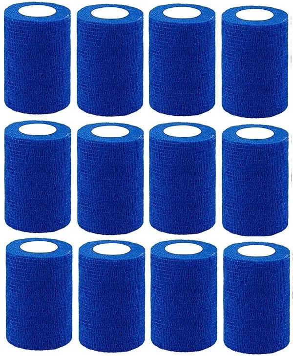 A-TAPE_Self_Adhesive_Cohesive_Bandage_(7.5cm*4.5m|Pack_of_12,_Blue)_Crepe_Bandage