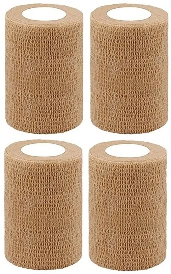 A-TAPE_Self_Adhesive_Cohesive_Bandage_(7.5cm*4.5m|Pack_of_4,_Beige)_Crepe_Bandage