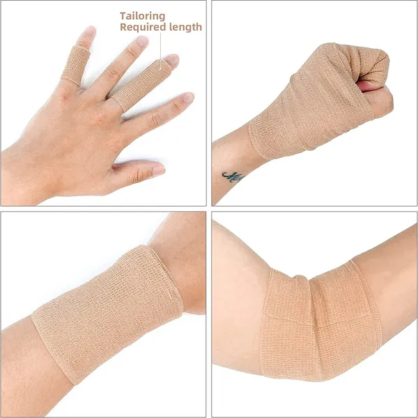 A-TAPE_Self_Adhesive_Cohesive_Bandage_(7.5cm*4.5m|Pack_of_4,_Blue,Beige,White_&_Black)_Crepe_Bandage