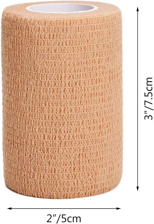 A-TAPE_Self_Adhesive_Cohesive_Bandage_(7.5cm*4.5m|Pack_of_4,_Red,_Green,_Beige_&_Black)_Crepe_Bandage