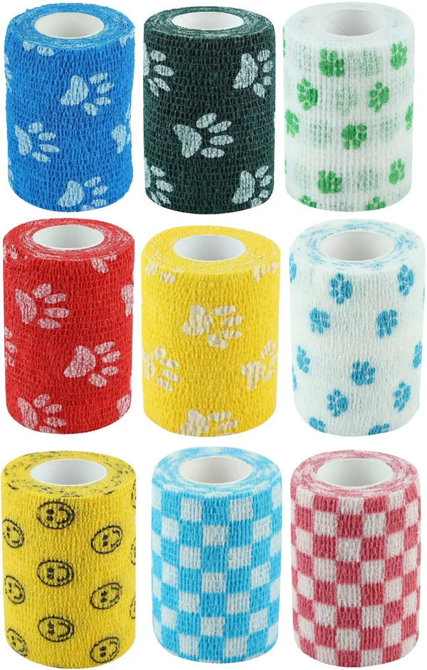 A-TAPE_Breathable_Cohesive_Bandage_for_Humans_&_Pets_(7.5_cm*4.5_mtr)_Pack_Of_9_Crepe_Bandage