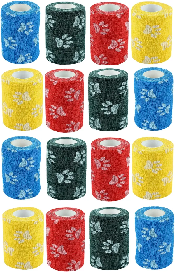 A-TAPE_Breathable_Cohesive_Bandage_for_Humans_&_Pets_(7.5_cm*4.5_mtr)_Pack_Of_16_Paw_Crepe_Bandage