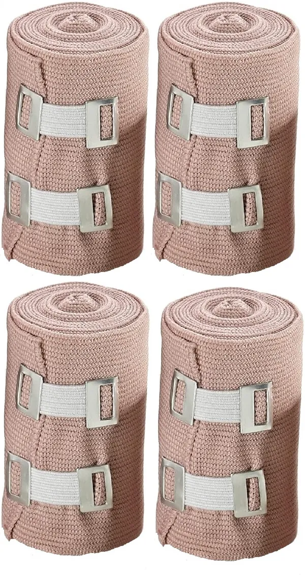 A-TAPE_Elastic_Compression_Bandage_Stretches_up_to_15ft_|_Pack_of_4_(7.5cm*5ft)_Crepe_Bandage