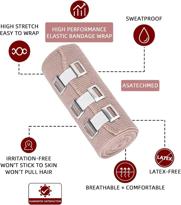 A-TAPE_Elastic_Compression_Bandage_Stretches_up_to_15ft_|_Pack_of_4_(7.5cm*5ft)_Crepe_Bandage