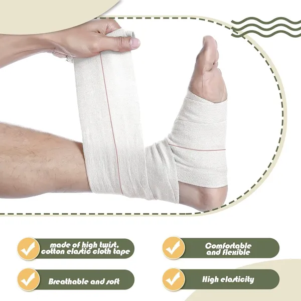 A-TAPE_Cotton_High_Elastic_Adhesive_Bandage_(10cm_X_4.5m_)_for_Compression_Crepe_Bandage_(10_cm)