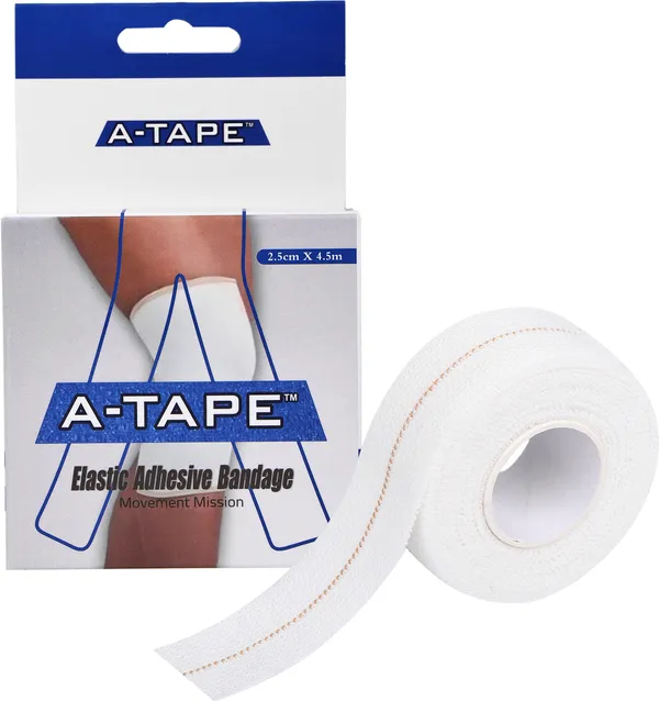 A-TAPE_Cotton_High_Elastic_Adhesive_Bandage_(2.5cm_X_4.5m_|_Pack_of_2)_for_Compression_Crepe_Bandage_(5_cm)