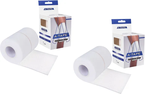 A-TAPE_Cotton_High_Elastic_Adhesive_Bandage_(7.5cm_X_4.5m_|_Pack_of_2)_for_Compression_Crepe_Bandage_(7.5_cm)
