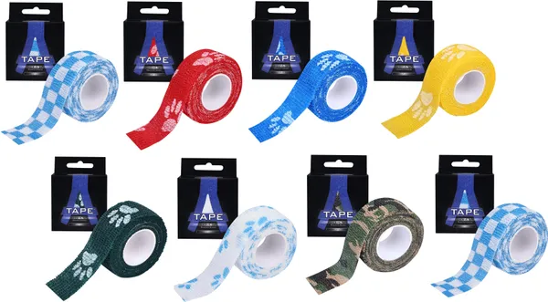 A-TAPE_Self_Adhesive_Cohesive_Bandage_(2.5cm*4.5m|Pack_of_4)_printed_Crepe_Bandage