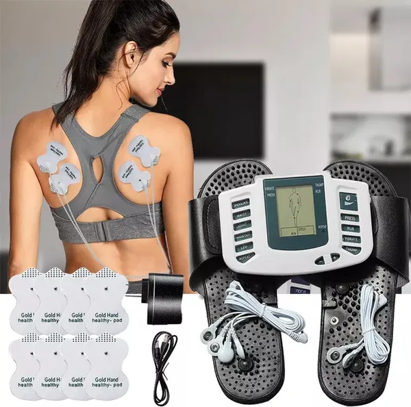 AGAM_Tens_Digital_Therapy_Machine_(Dual_Channel_with_slippers_Foot_Circulation_for_Neuropathy_Diabetic_Cramps)_Physiotherapy_Machine_Massager_(Green)