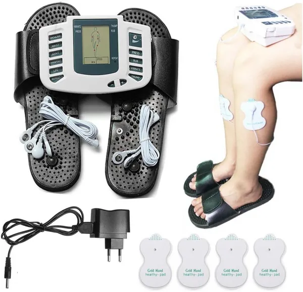 AGAM_Tens_Digital_Therapy_Machine_(Dual_Channel_with_slippers_Foot_Circulation_for_Neuropathy_Diabetic_Cramps)_Physiotherapy_Machine_Massager_(Green)