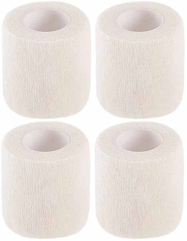 MuscleFix_Self_Adhesive_Cohesive_Crepe_Bandage_(5_cm_X_4.5_mtr-_Pack_of_4)_White_Crepe_Bandage_(5_cm)