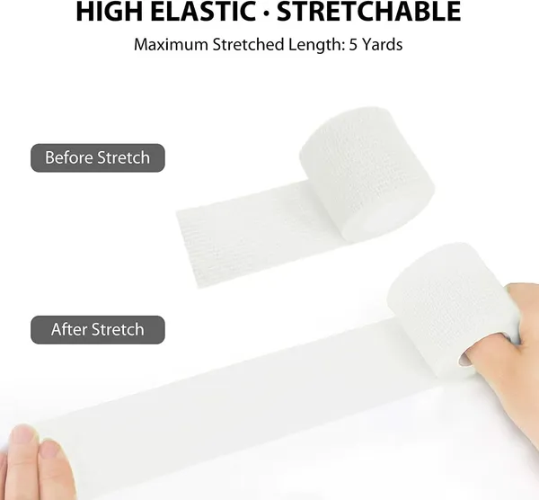 MuscleFix_Self_Adhesive_Cohesive_Crepe_Bandage_(5_cm_X_4.5_mtr-_Pack_of_4)_White_Crepe_Bandage_(5_cm)