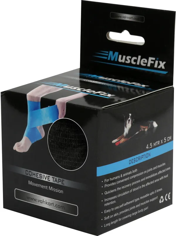 MuscleFix_Self_Adhesive_Cohesive_Crepe_Bandage_(5_cm_X_4.5_mtr-_Pack_of_4)_White_Crepe_Bandage_(5_cm)