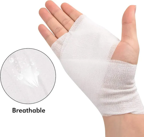 MuscleFix_Self_Adhesive_Cohesive_Crepe_Bandage_(10_cm_X_4.5_mtr-_Pack_of_4)_White_Crepe_Bandage_(10_cm)