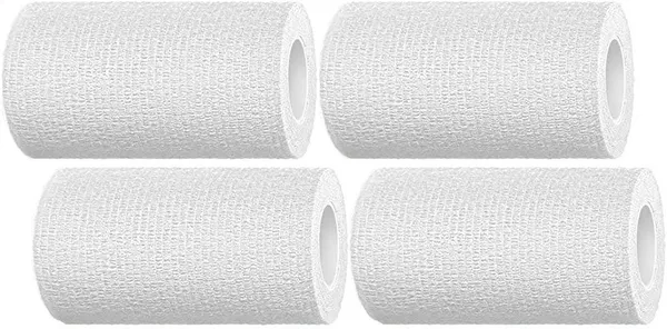 MuscleFix_Self_Adhesive_Cohesive_Crepe_Bandage_(10_cm_X_4.5_mtr-_Pack_of_4)_White_Crepe_Bandage_(10_cm)