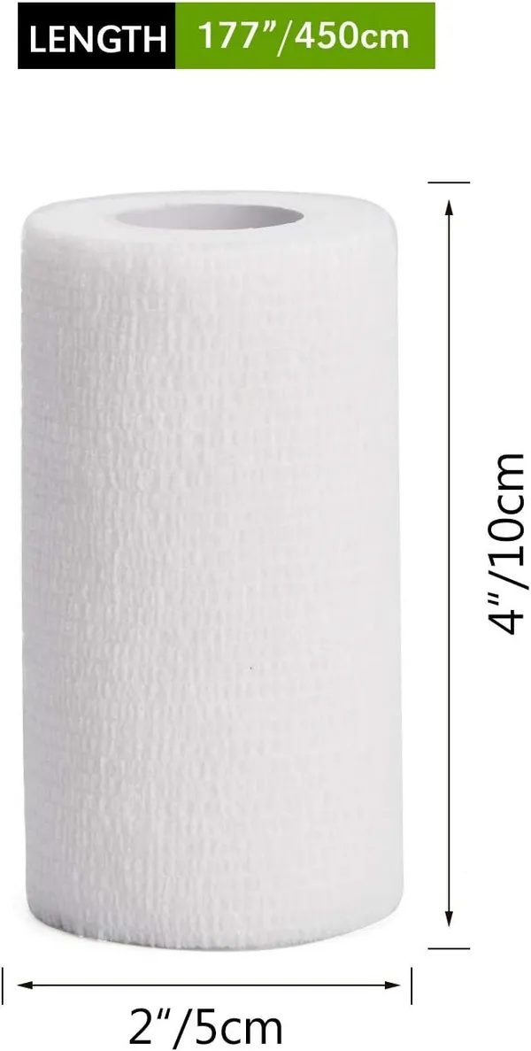 MuscleFix_Self_Adhesive_Cohesive_Crepe_Bandage_(10_cm_X_4.5_mtr-_Pack_of_4)_White_Crepe_Bandage_(10_cm)