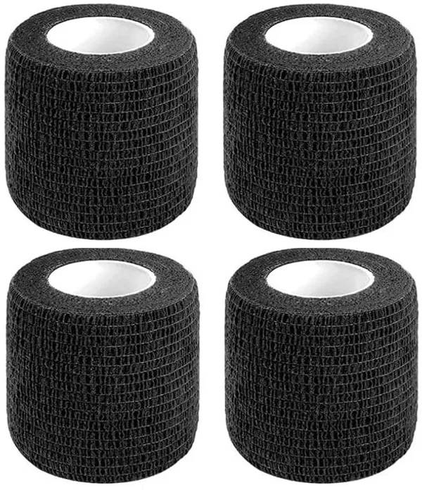 MuscleFix_Self_Adhesive_Cohesive_Crepe_Bandage_(5_cm_X_4.5_mtr-_Pack_of_4)_Forest_Green_Crepe_Bandage_(5_cm)