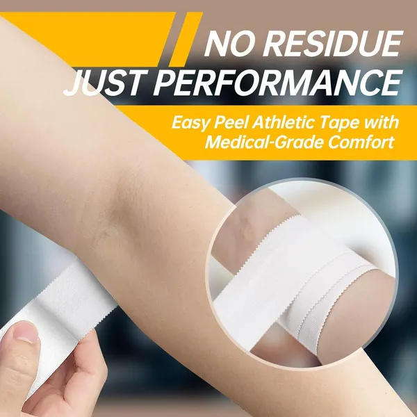 MuscleFix_Athletic_Tape_for_Ankle,_Wrist_&_Joint_Protection_(2.5_cm_*_13.7_m,_Red)_Knee_Support