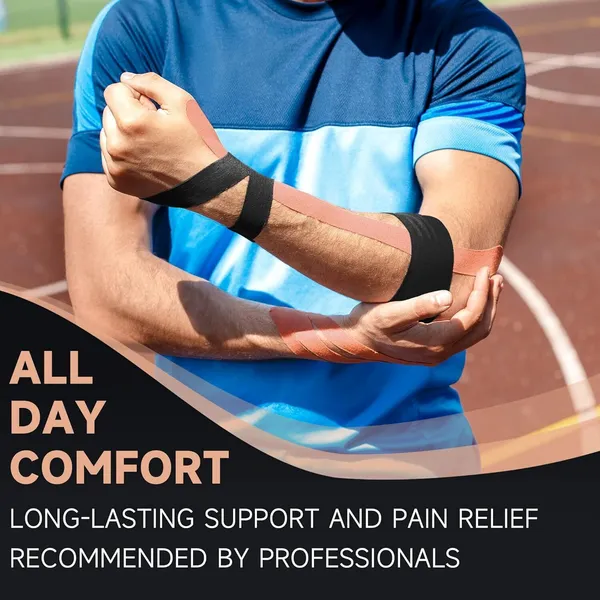 MuscleFix_Athletic_Sports_Kinesiology_Tape,_for_Muscle_Recovery_&_Support_(5cm*5m_|_Blue)_Kinesiology_Tape