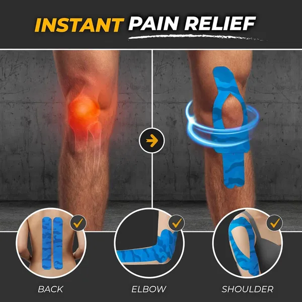 MuscleFix_Athletic_Sports_Kinesiology_Tape,_for_Muscle_Recovery_&_Support(5cm*5m|Bluecamo)_Kinesiology_Tape