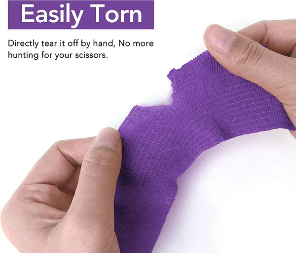MuscleFix_Cohesive_Crepe_Bandage_for_Humans_&_Pets_(10_cm_*_4.5_mtr/_Pack_Of_12)_Purple_Crepe_Bandage_(10_cm)