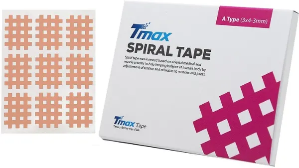 tmax_Spiral_Tape_to_Acupuncture_Point,_A_Type_-Box_of_20_Sheets_(Beige,_180_Stickers)_Kinesiology_Tape_(Beige)