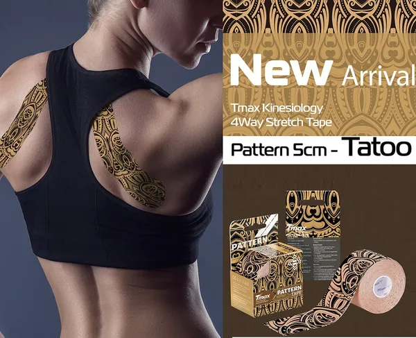 tmax_Kinesiology_Tape_|Athletic_Sports_Tape_(5_m_*_5_cm)_Tattoo_Pattern_Kinesiology_Tape