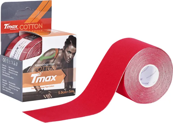 A-TAPE_Tmax_Kinesiology_Tape_|Athletic_Sports_Tape_(5_m_*_5_cm)_Red_Kinesiology_Tape