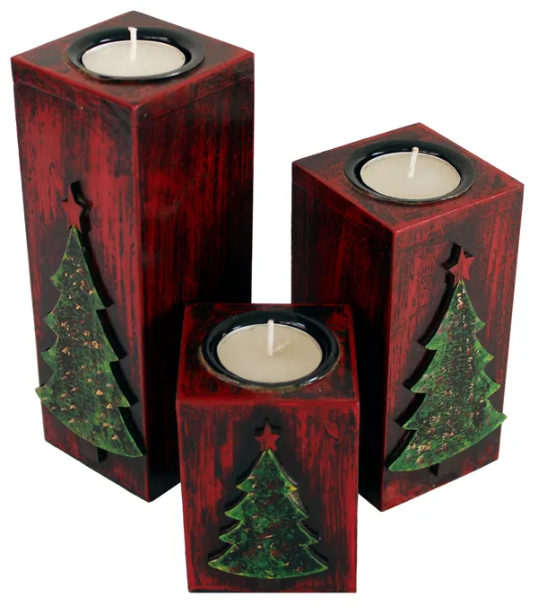 Set_Of_3_Handmade_Wooden_Tea_Light_Candle_Holder_|_Table_Top_Accessories|