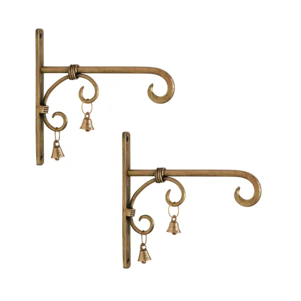 Pack_Of_2_Hand_Forged_Metal_Antique_Golden_Wall_Bracket_For_Hanging
