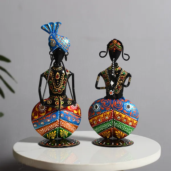 Set_of_2_Metal_Handcrafted_Decorative_Tribal_Musician_Figurines_Table_Decor_Room_|_Bedroom_|_Drawing_Room_|_Home_dcor_|_Multicolor_Statue