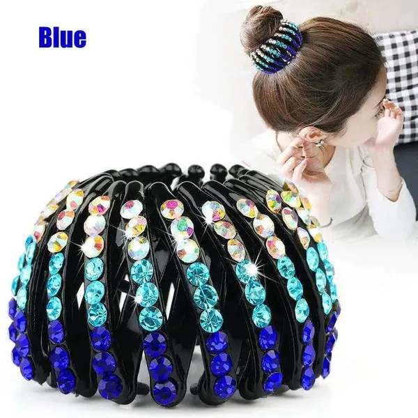 Stylish City Rhinestone Hair Clips Hairpin Ponytail Holder Hair