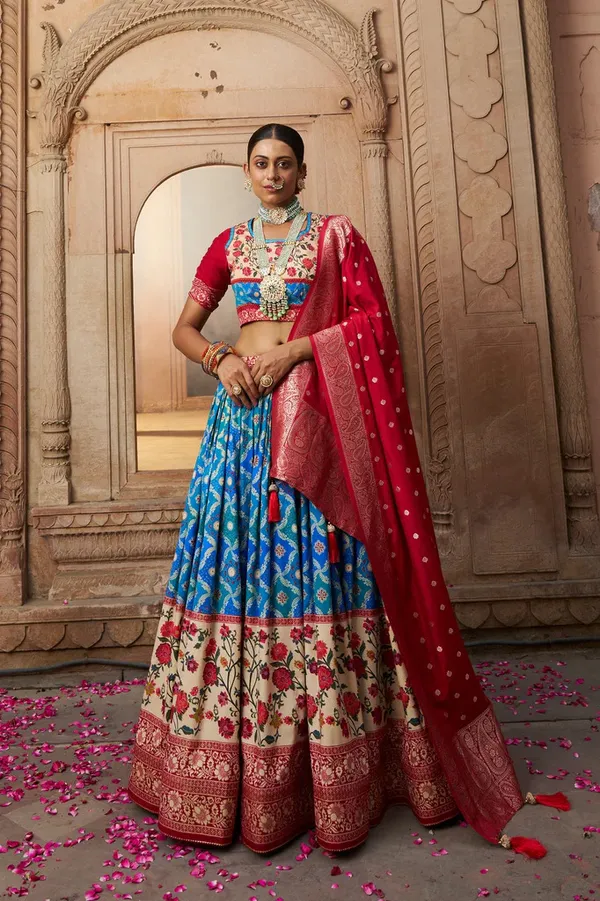 Firozi_Dola_Silk_Lehenga_Choli_with_Heavy_Embroidery_on_Dupatta