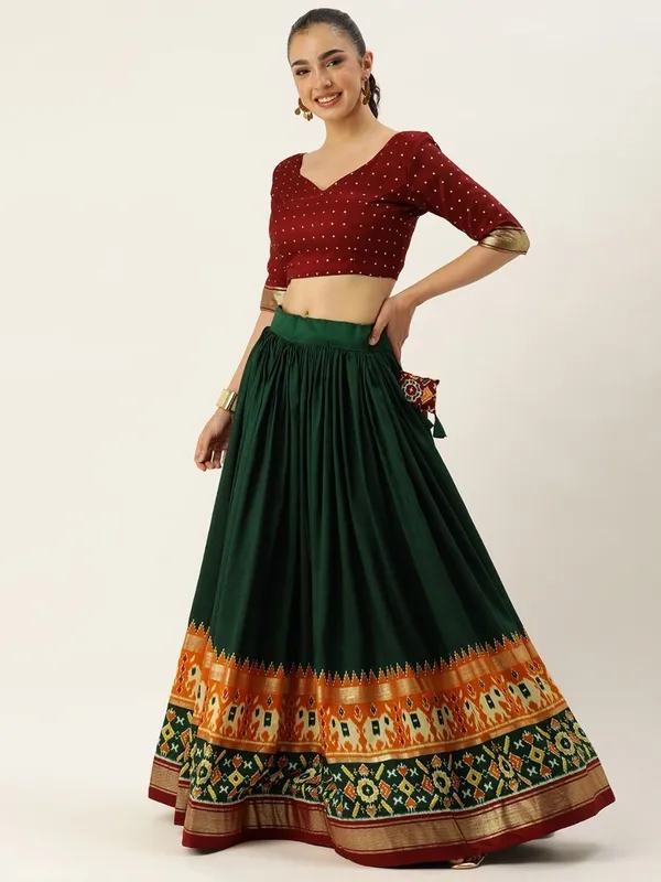 Green_Dola_Silk_Patola_Print_Traditional_Lehenga_Choli
