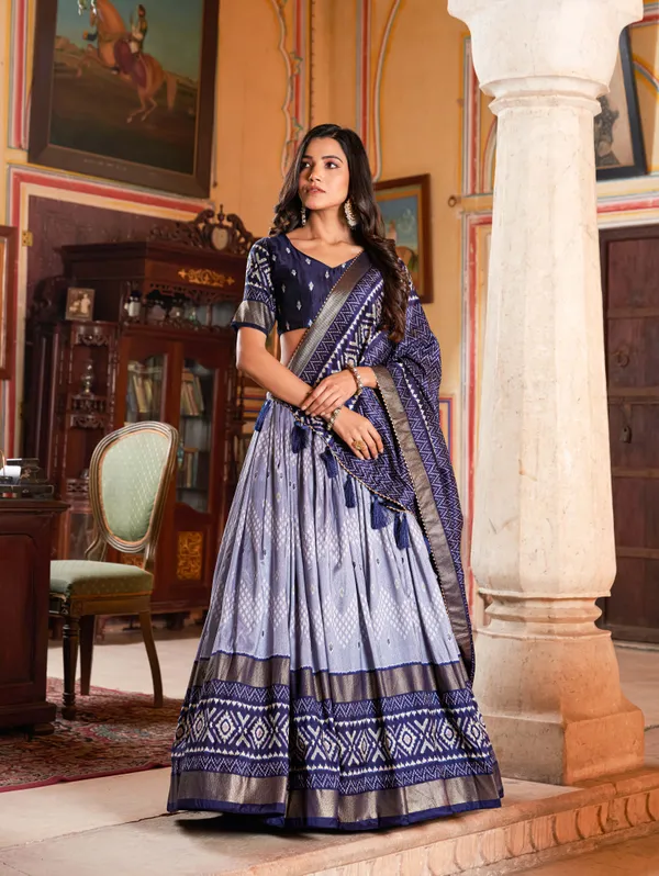 NAVY_BLUE_COLOR_SILK_LEHENGA_CHOLI_WITH_PATOLA_PRINT_DUPATTA